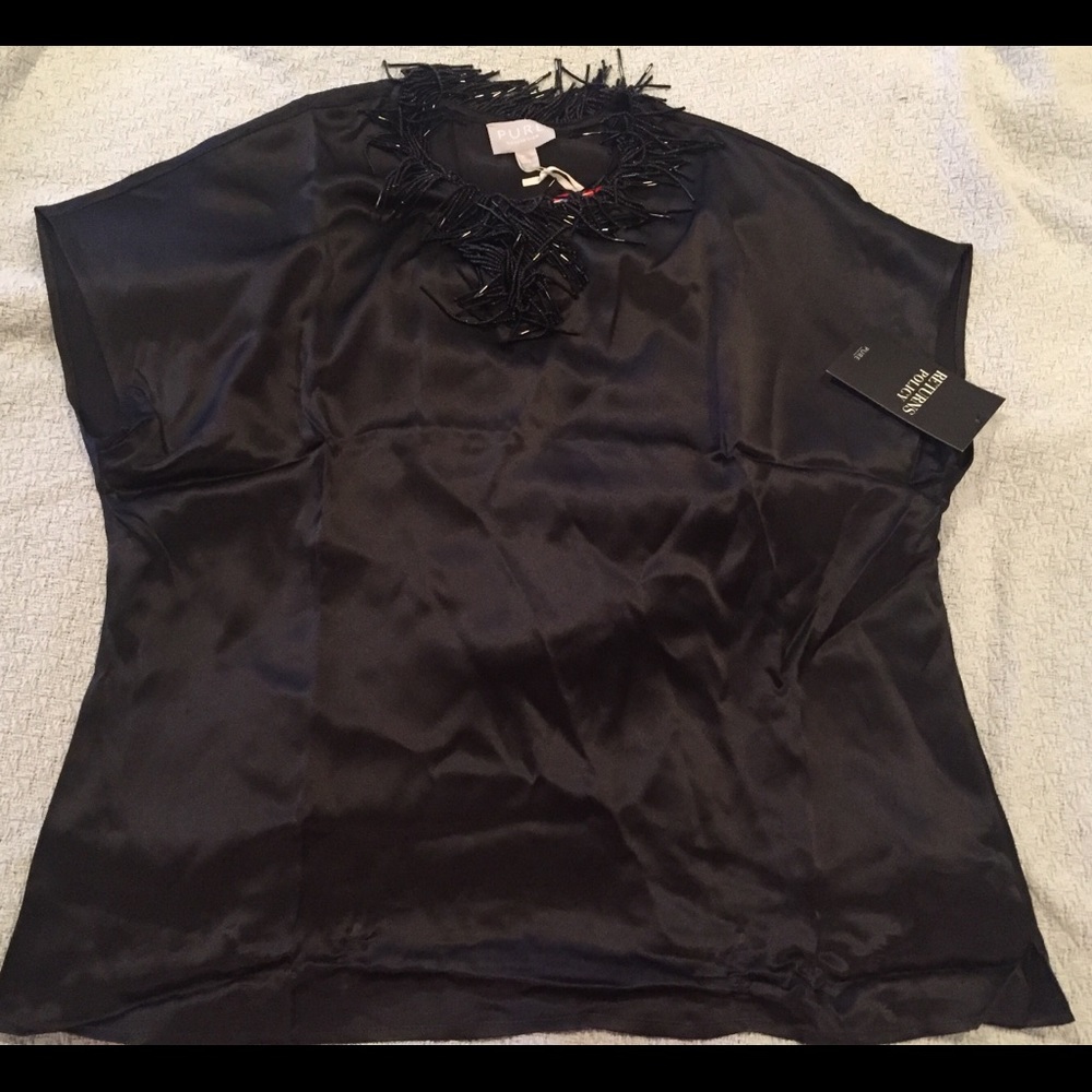 Black silk blouse